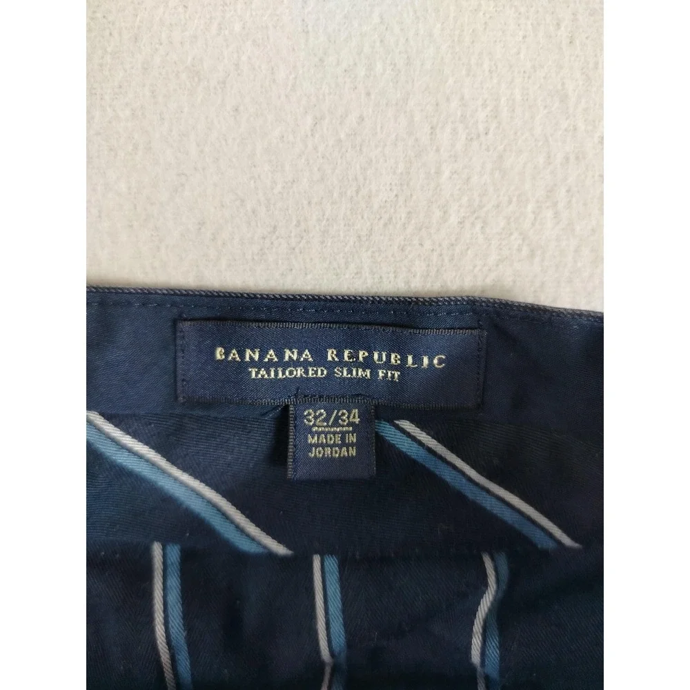 Banana Republic Pants Mens 32 Gray Tailored Slim Fit Chino Cotton‎ Office Casual